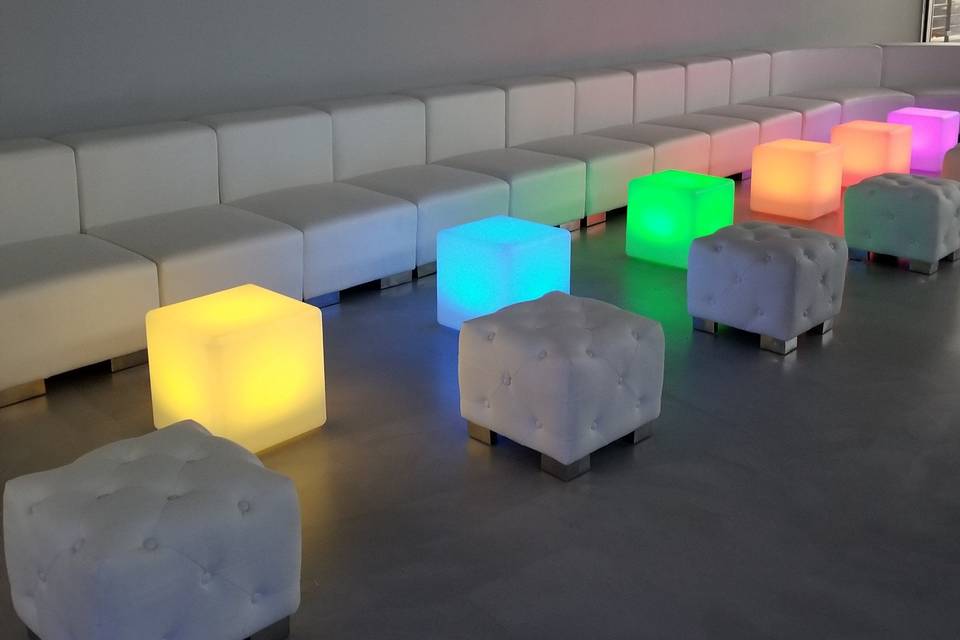 Lounge Furniture & LED Cubes
