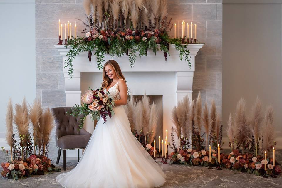 Bride in the ballroom