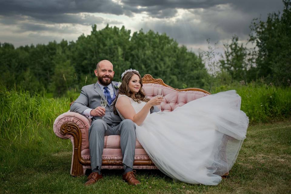 Wedding Portrait in FIeld