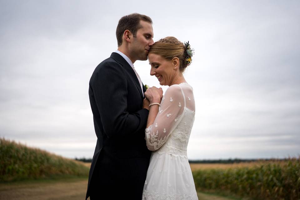 Couple in field