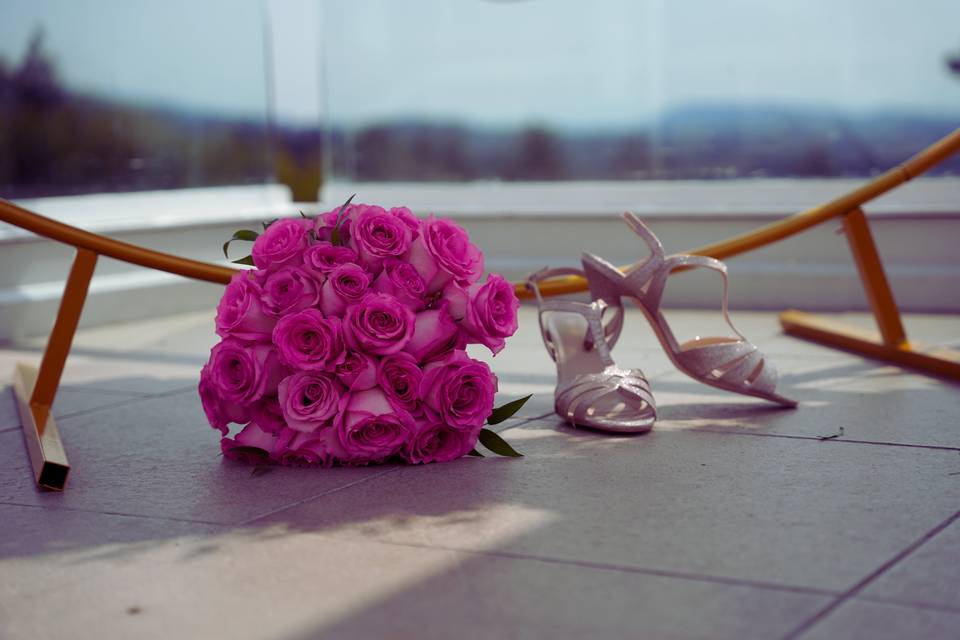 Bridal Bouquet and Shoes