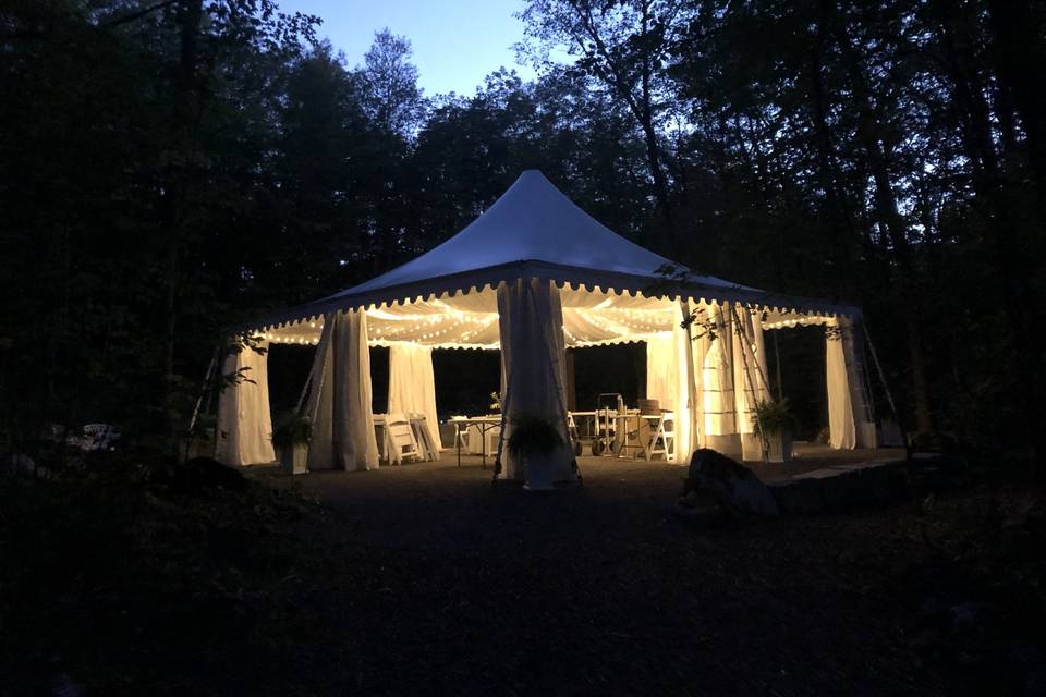 Tent at night