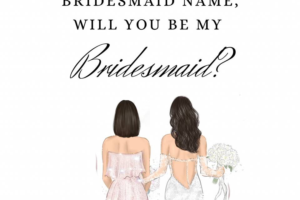 Personalized bridal invites