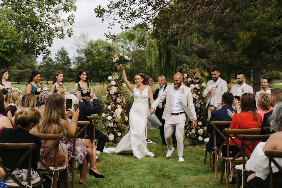 Ana & Yann down the aisle