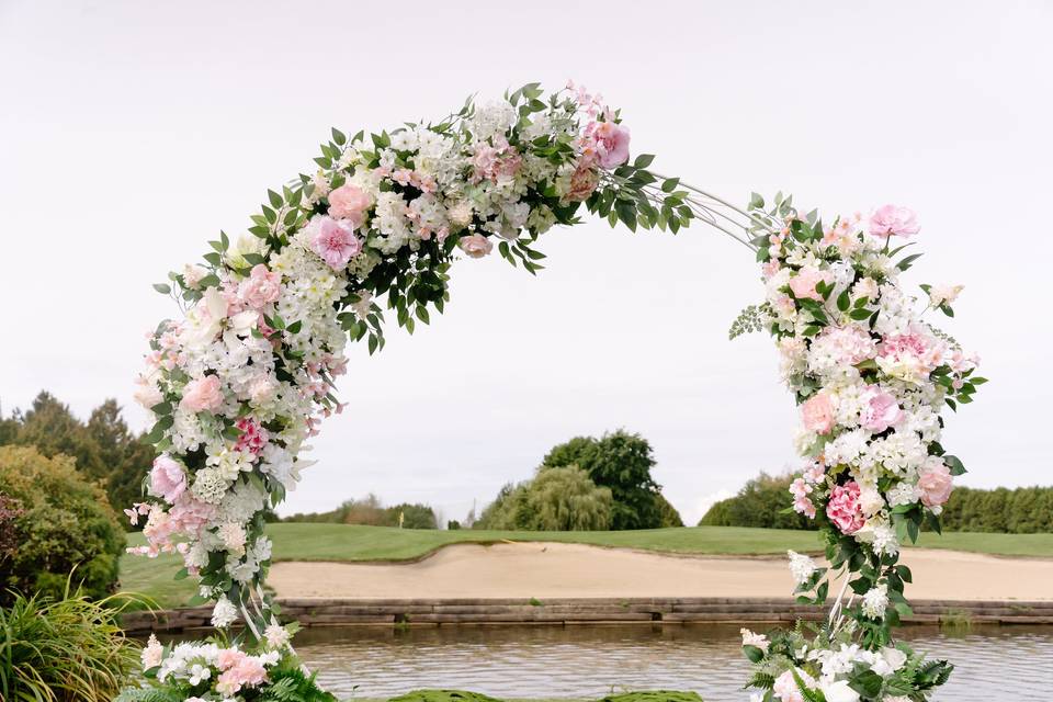 Custom hand made wedding arch