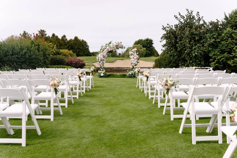 Custom hand made wedding arch