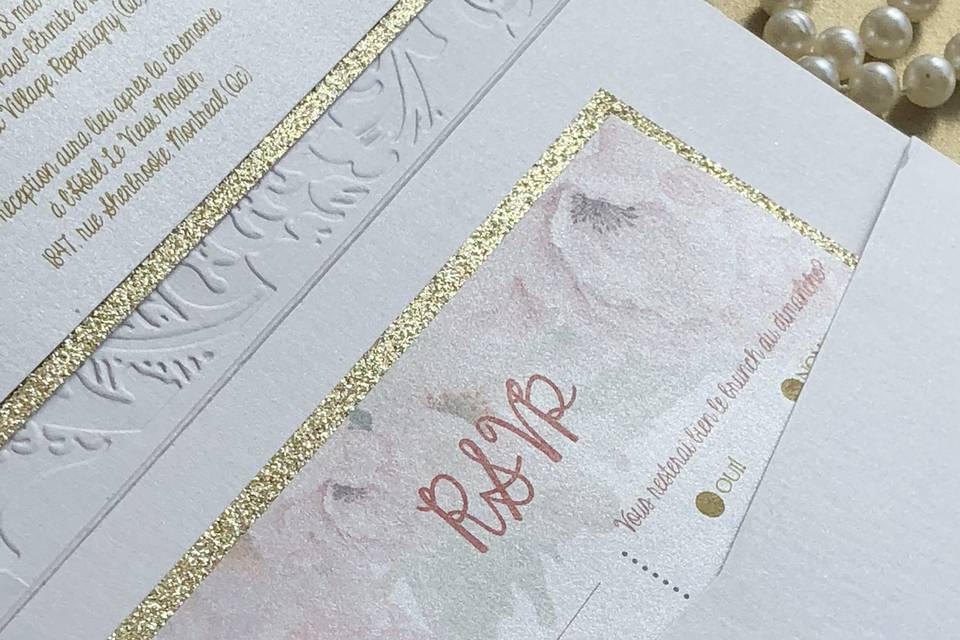 Embossed Wedding Invitations