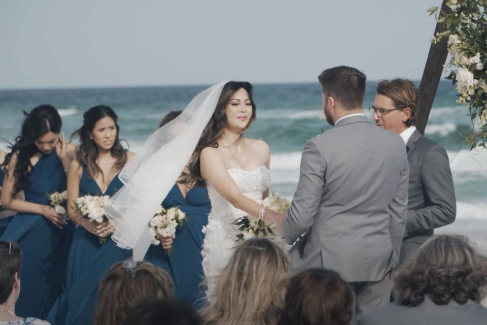 Beach front ceremony