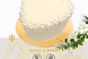 Pearl Heart Wedding Cake