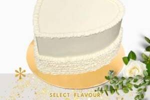 Ruffle Heart Wedding Cake