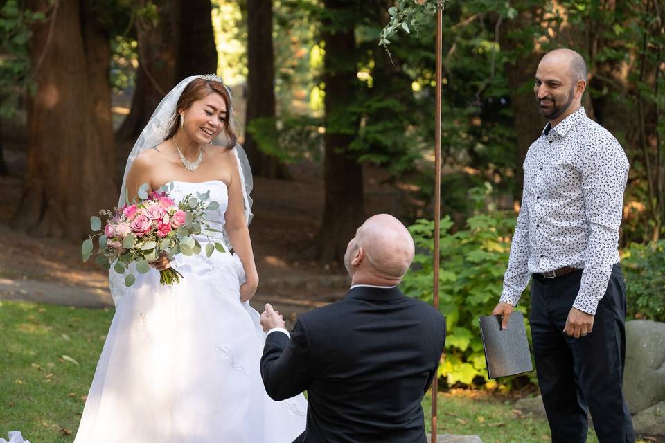 Proposal before the wedding