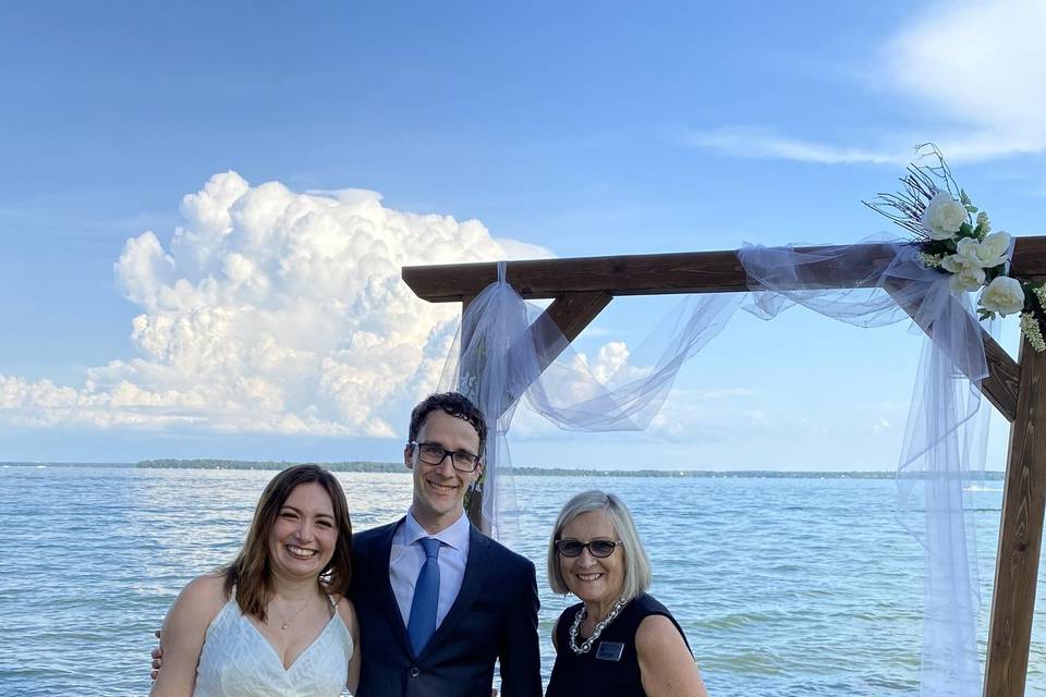 Co-Vid ceremony by the water