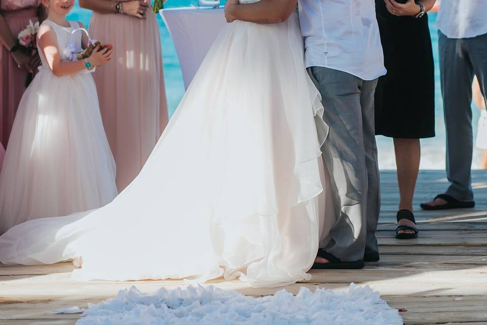 First Kiss as a wedded couple