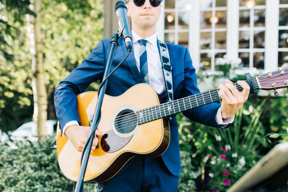 Performing at a Colborne wedding