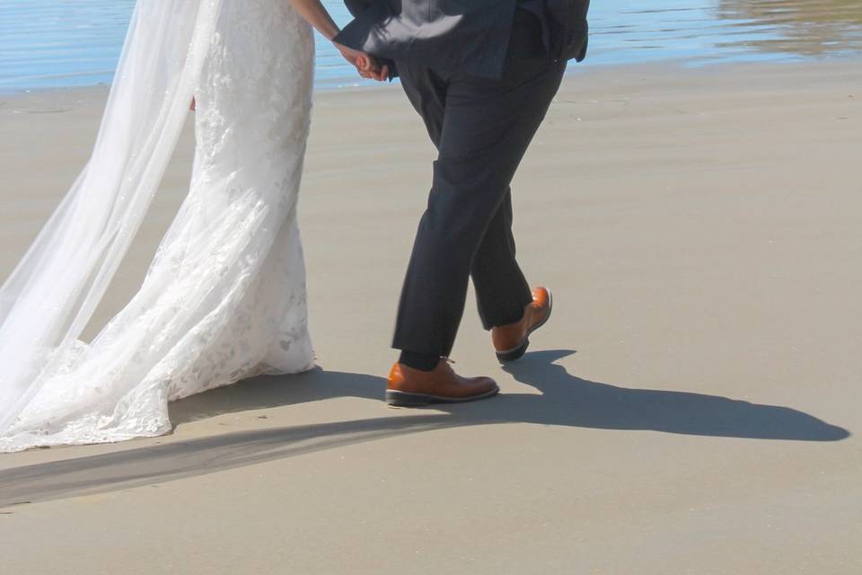 Beach wedding photography