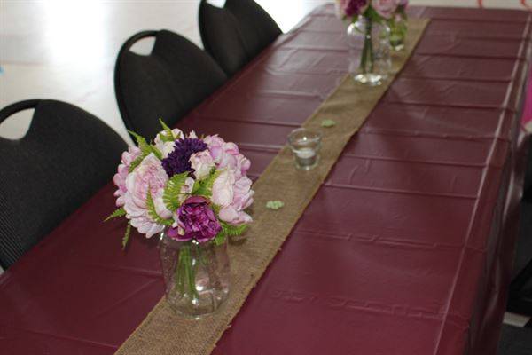 Burgundy Table Setting