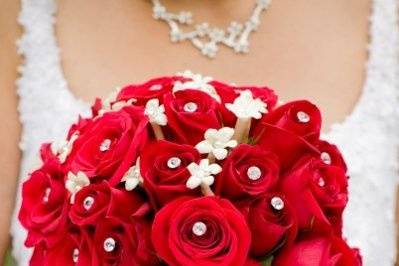 Red round bouquet