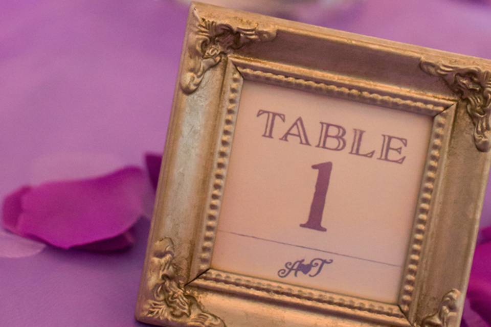 Custom Designed Table Numbers