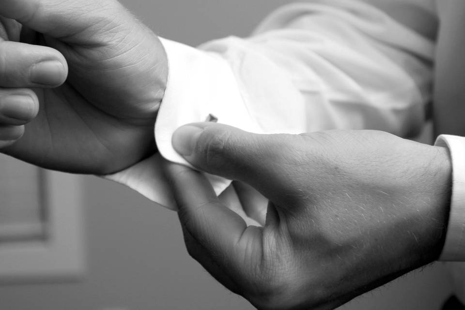 Groom preps