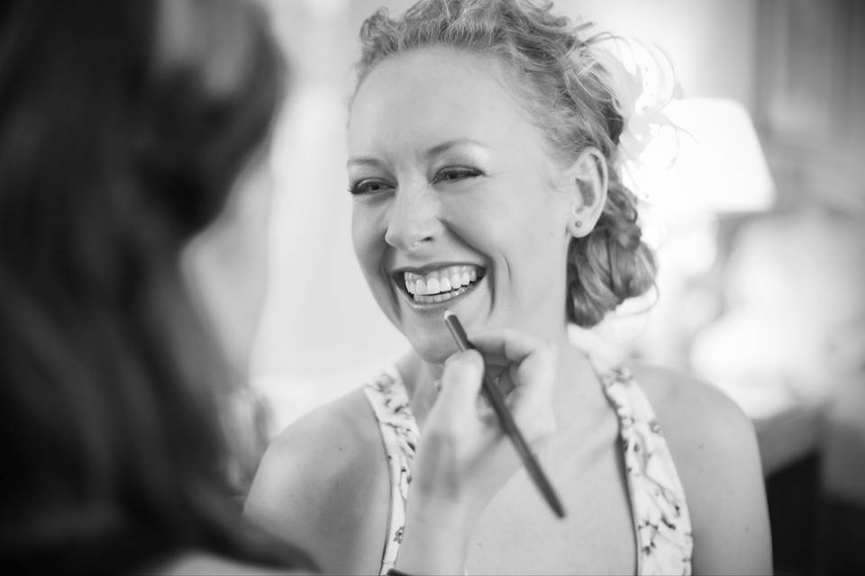 Smiling bride