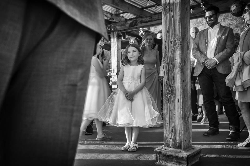 Flower girl admiration