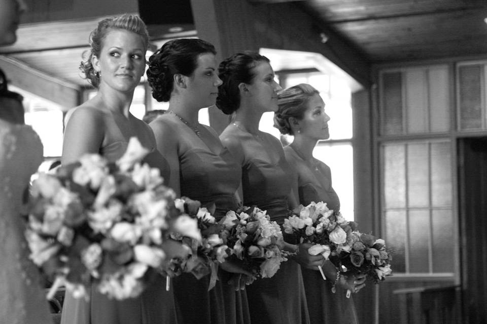 Bridesmaid, bride