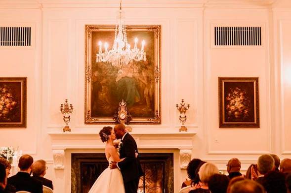 An indoor ceremony