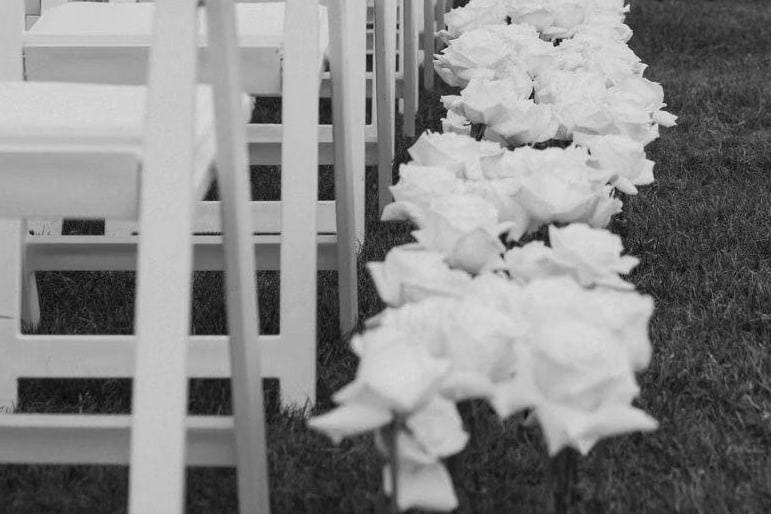 Rose Lined Aisle