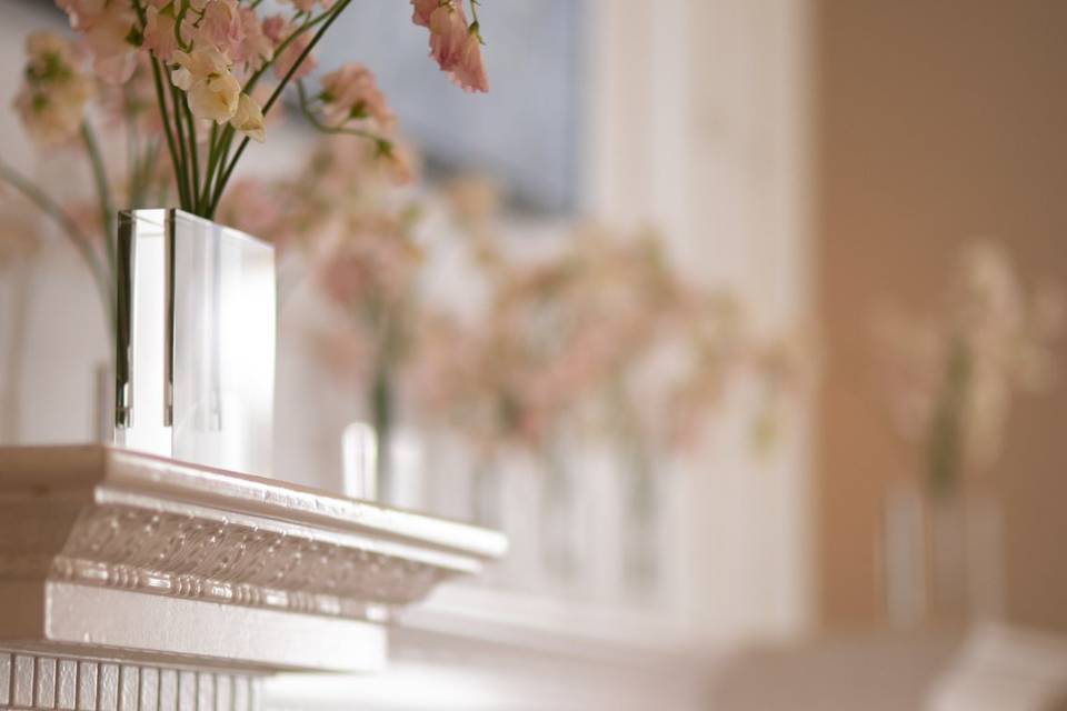 Fireplace Mantle Flowers