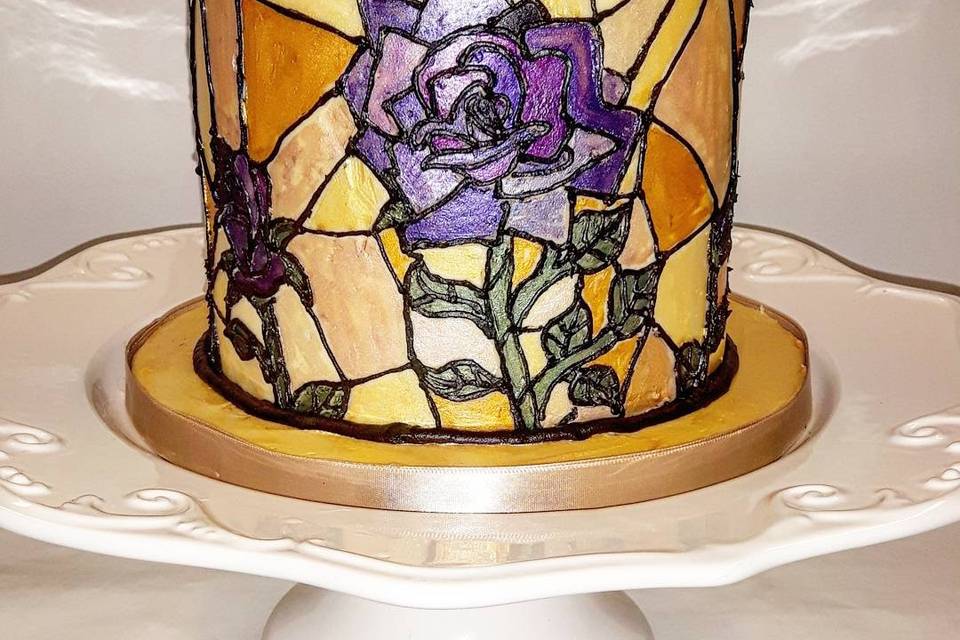 Stained glass flower