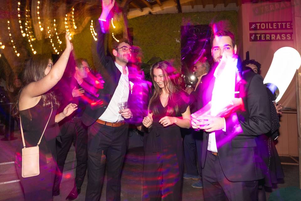 Intimate reception dance floor