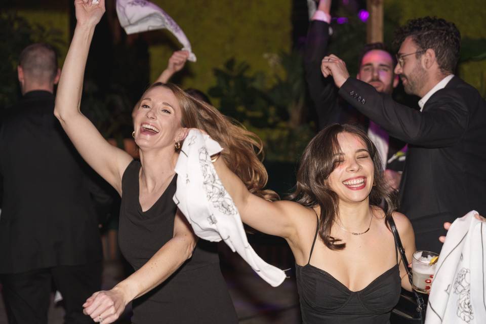 Intimate reception dance floor