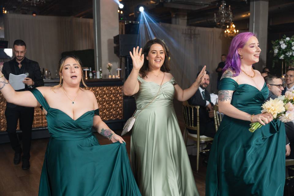 Bridesmaids entrance