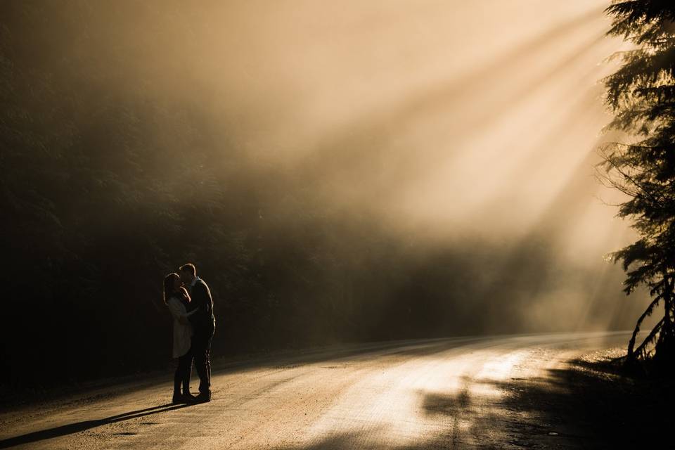 Silhouette with fog engagement