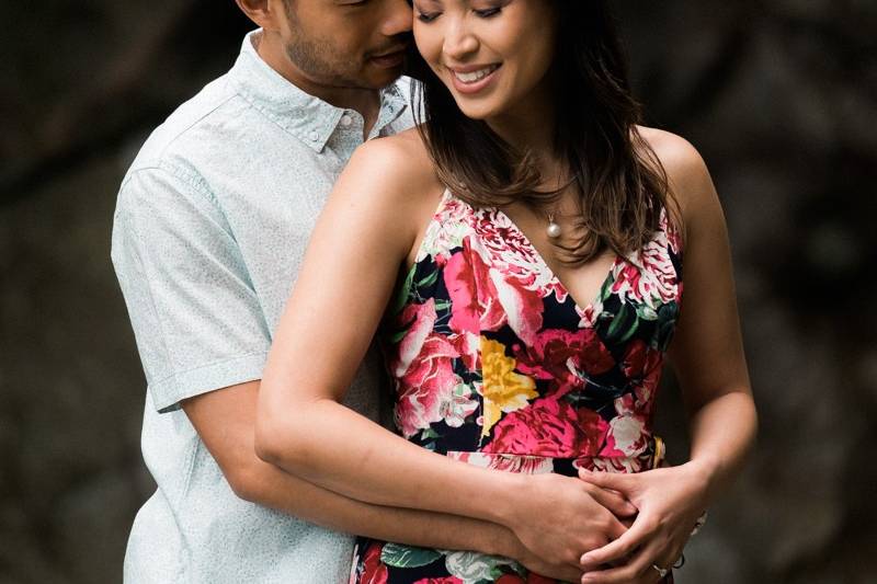 Engagement photo closeup