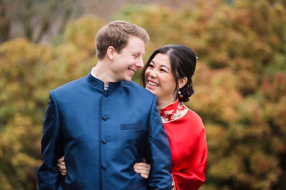 Bride and groom portrait