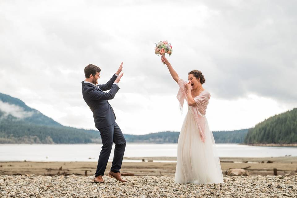 Ferns and forest elopement