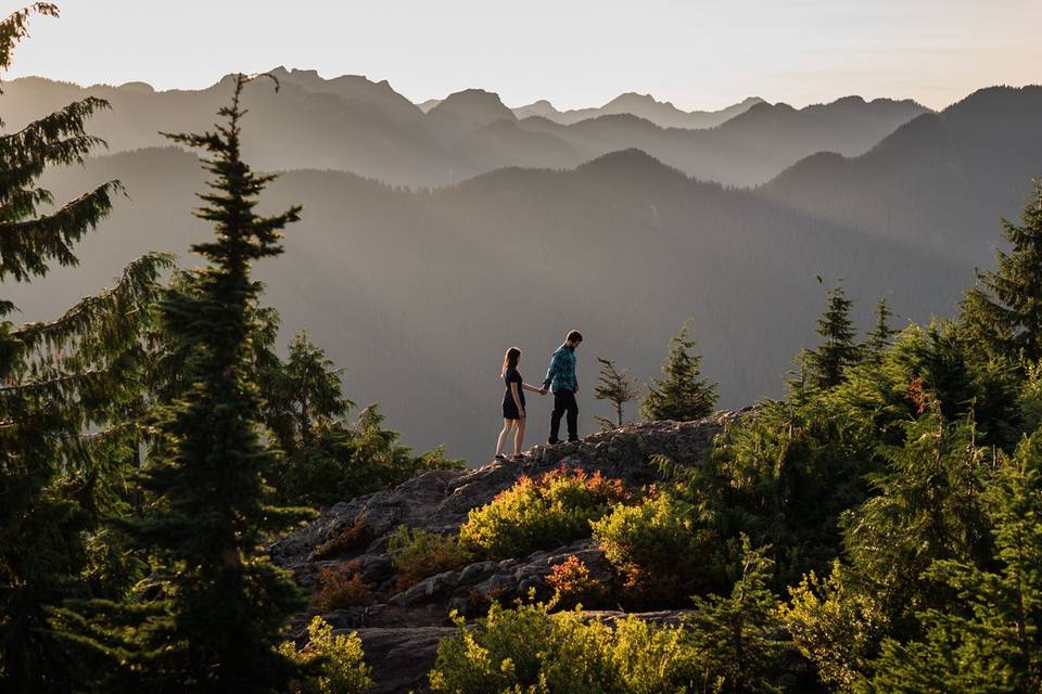 Mountain engagement photo