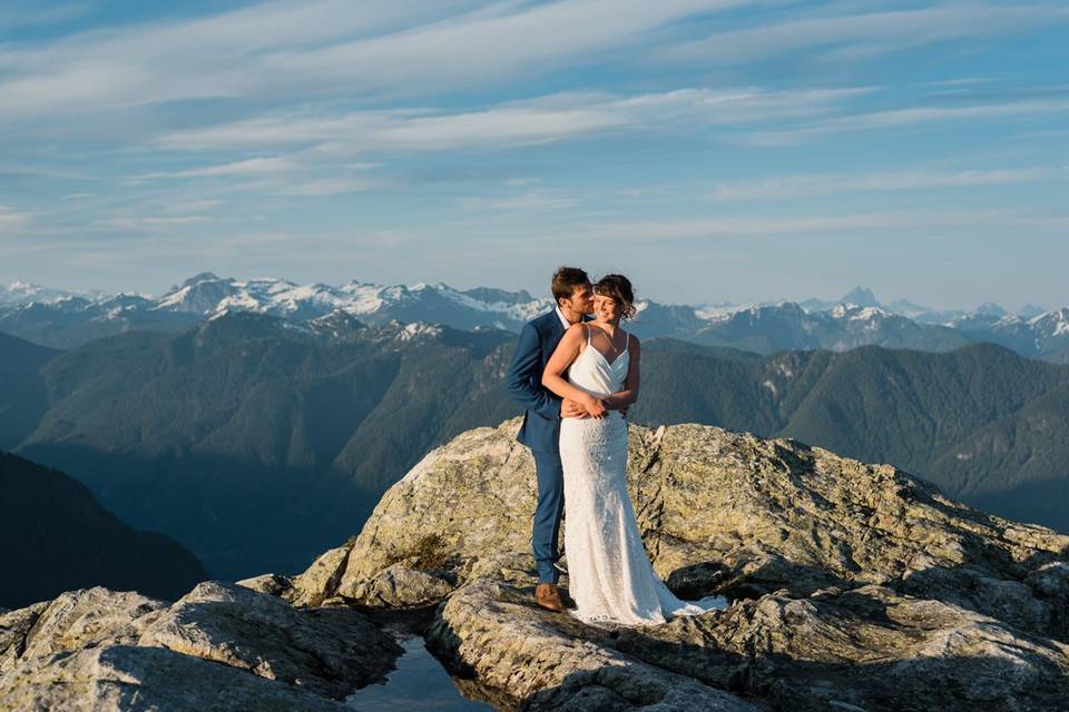 Couple dancing in the snow