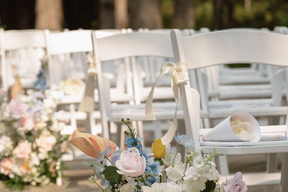 Pastel Petal Floor Floral