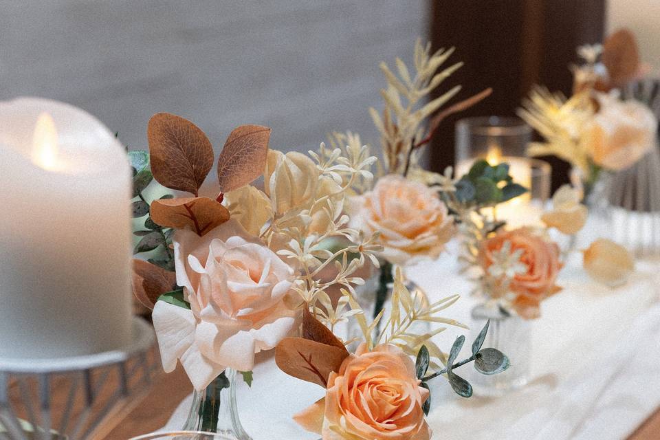 Rosy Sunset Centrepieces