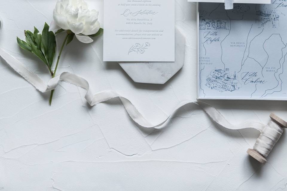 Custom Amalfi Wedding Invite