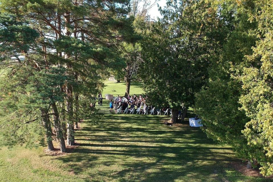 One of many ceremony spaces