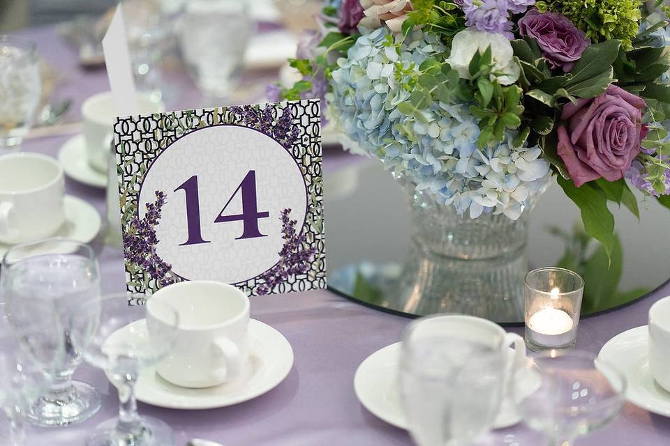 Wedding Table Number & Decor