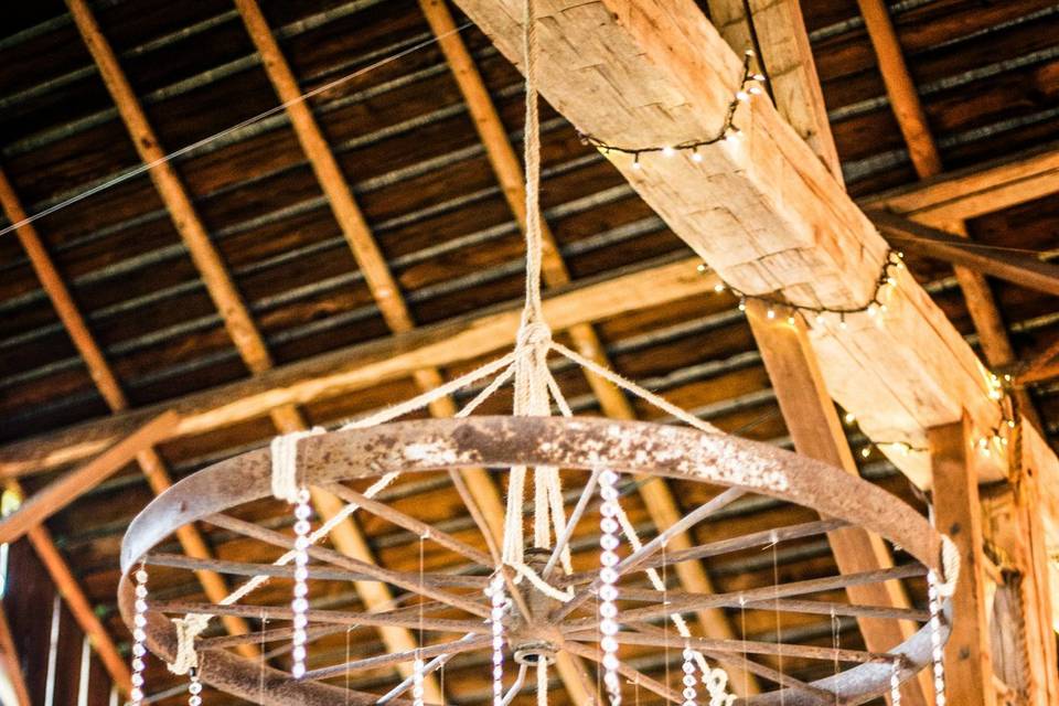 Wagon Wheel Wedding Chandelier