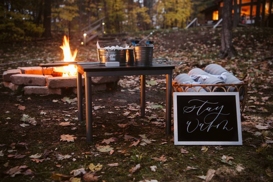 Muskoka Wedding Fire Pit