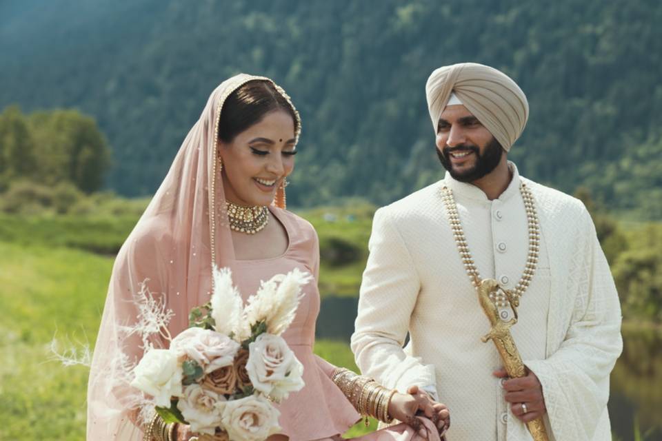 Indian wedding couple