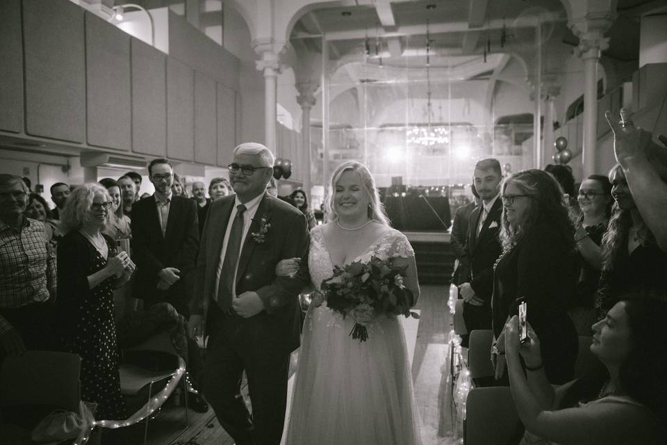 Walking down the aisle