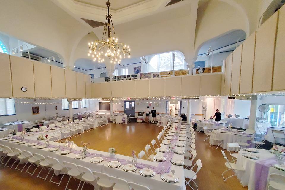 Horse-shoe table set-up