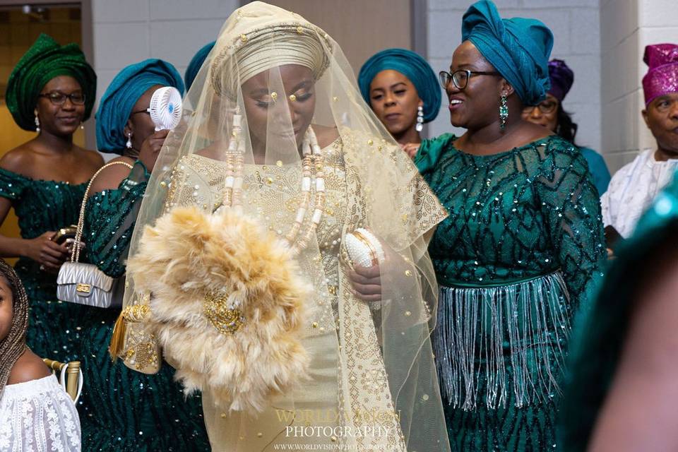 Bride's grand entrance